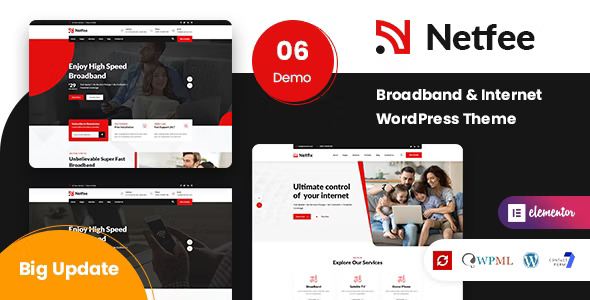 Netfee - Broadband & Internet WordPress Theme